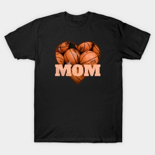 Basketball Mom with Heart image T-Shirt